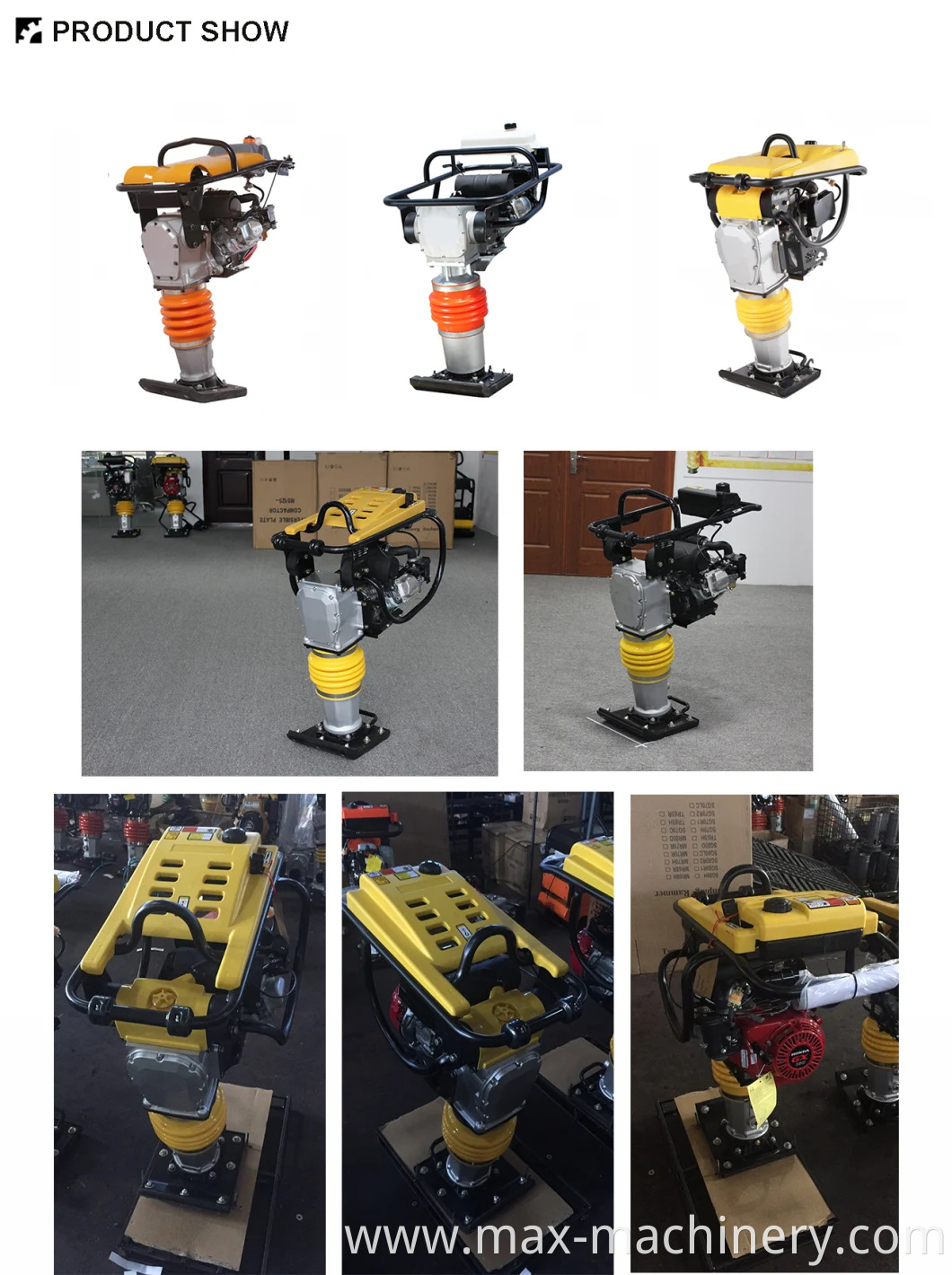 110 High Speed Vibration Rammer Petrol Type Tamping Rammer